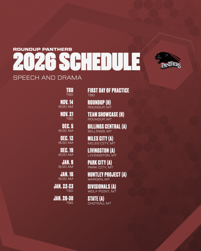 26-27 Speech and Drama Schedule