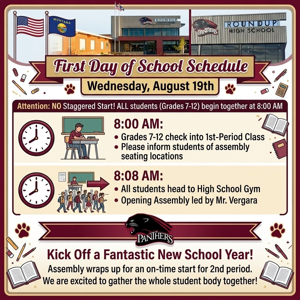 First day of school schedule