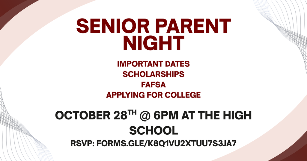 Senior Parent Night info visual