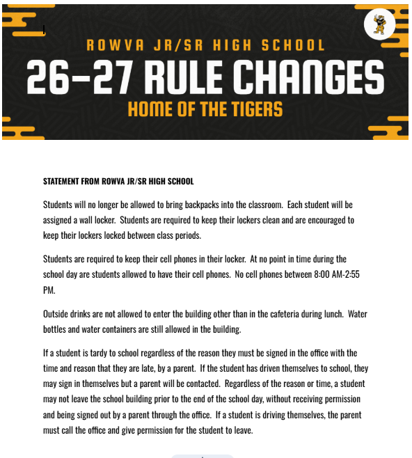 Rule changes