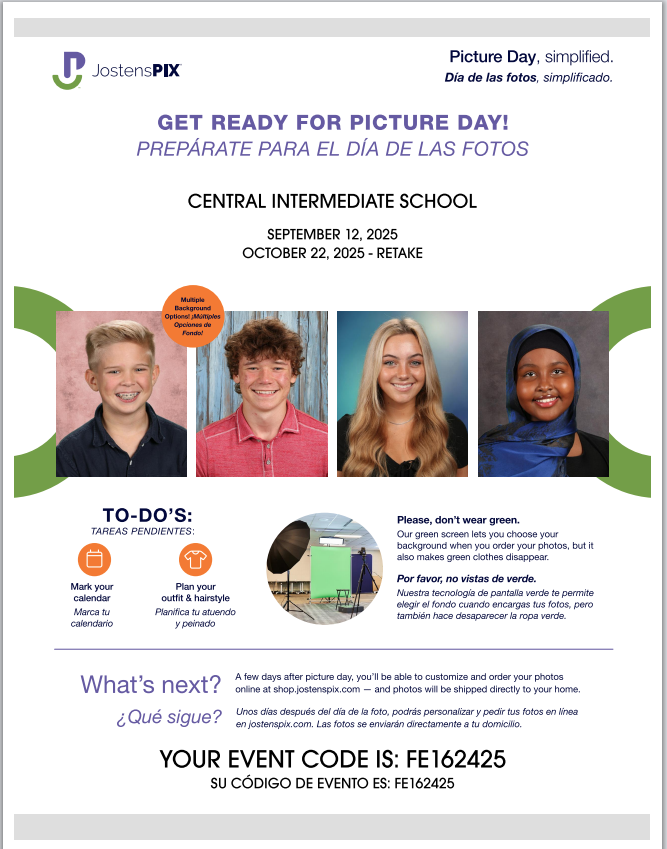 No Green on Picture Day!