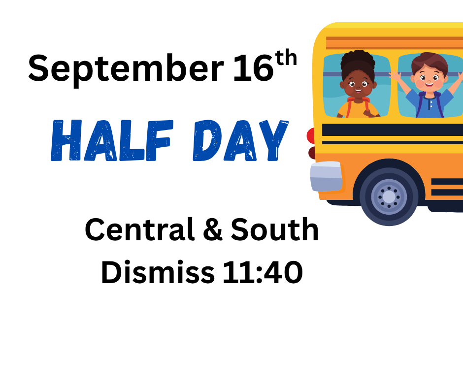 Wednesday, Sept. 16th is an early dismissal day. 