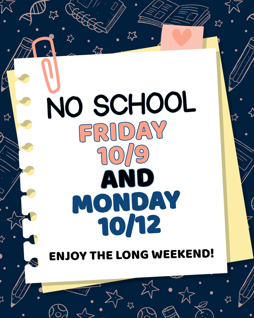 No School 10/ 9 & 10/12