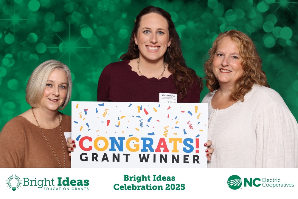 Jill Clayton, Katie DeVillier, and Kara Roberts attended the Bright Ideas Celebration on November 21 to celebrate receiving their grants.