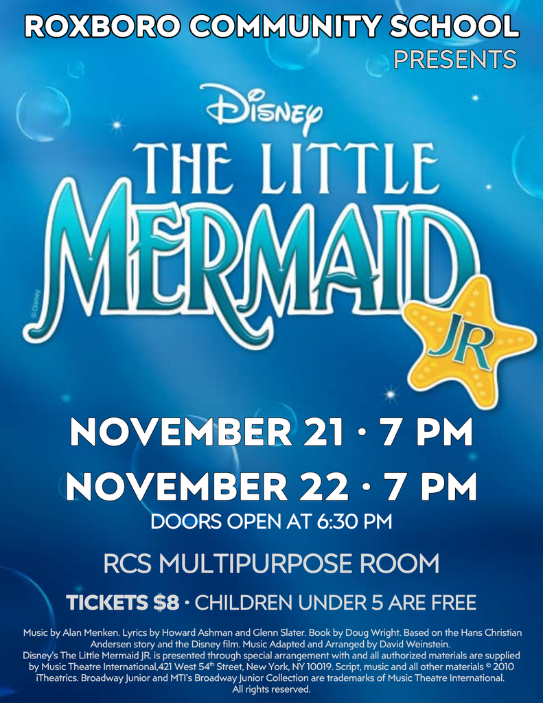 Roxboro Community School Presents The Little Mermaid Jr.