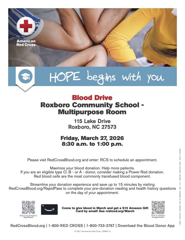 RCS Blood Drive Flyer