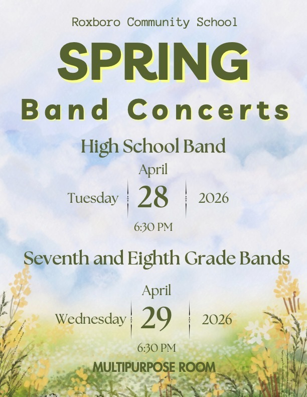 RCS Spring Band Concert Poster