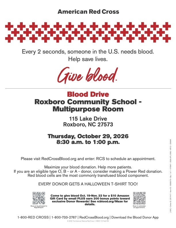 Blood Drive Flyer. Information in the caption