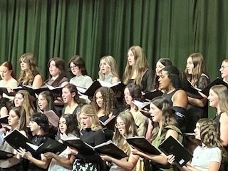 the image is of a student choir