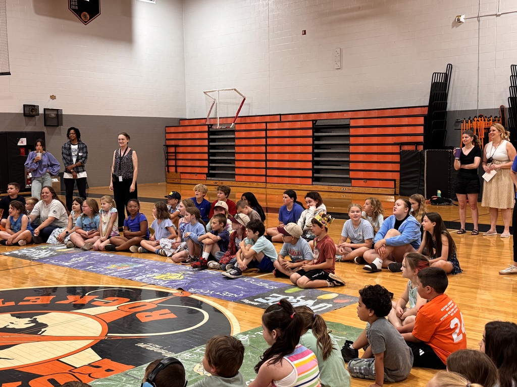 Elementary Blue Team waiting for the games to begin