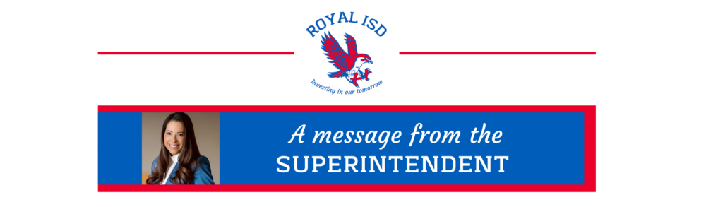 A message from the superintendent