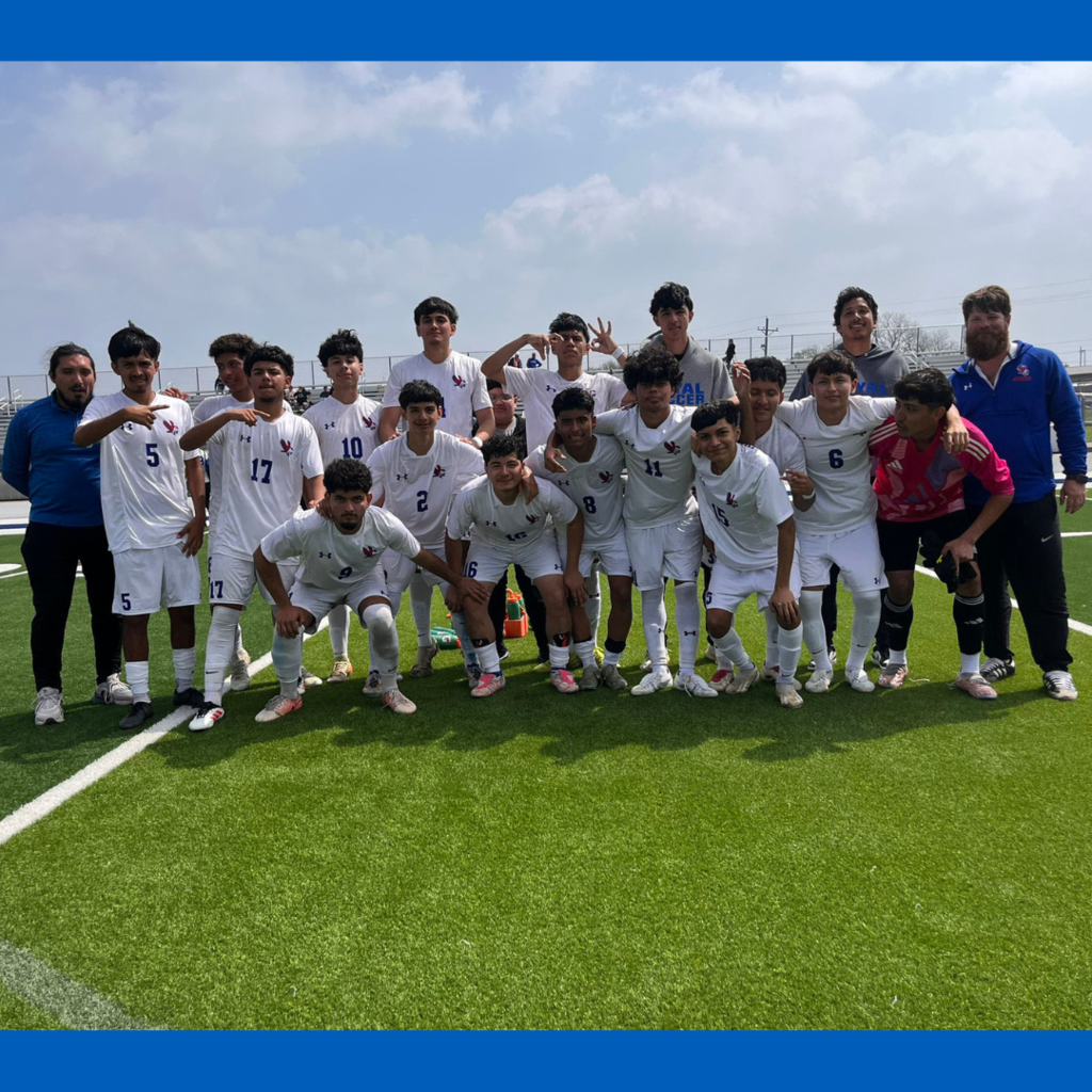 Hello, DISTRICT CHAMPS! Victory belongs to the Falcons! 🎊⚽️ Congratulations to our Royal Falcons Soccer team on their 2025 District 20-4A Championship win! 🏆 Your dedication and teamwork paid off! Hats off to Coach Guzman & staff for their leadership! #WeAreRoyal 🔴⚪️💥