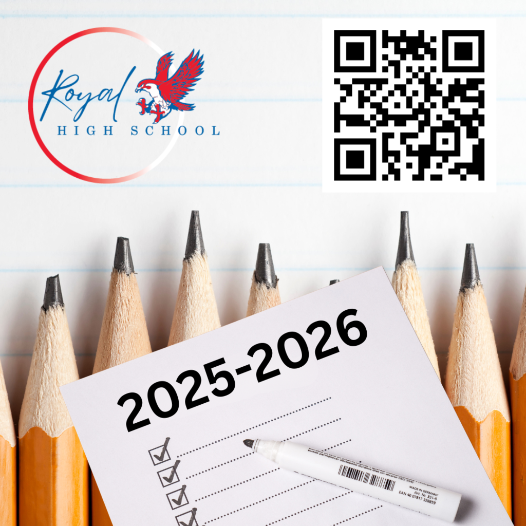 🦅 Royal High School Falcons — be ready for Week 1! Recommended supplies: pens, pencils, highlighters, folders, notebook paper, composition and spiral notebooks, colored pencils, & markers. 📝 Full list: https://5il.co/3miiv #WeAreRoyal #InvestingInOurTomorrow