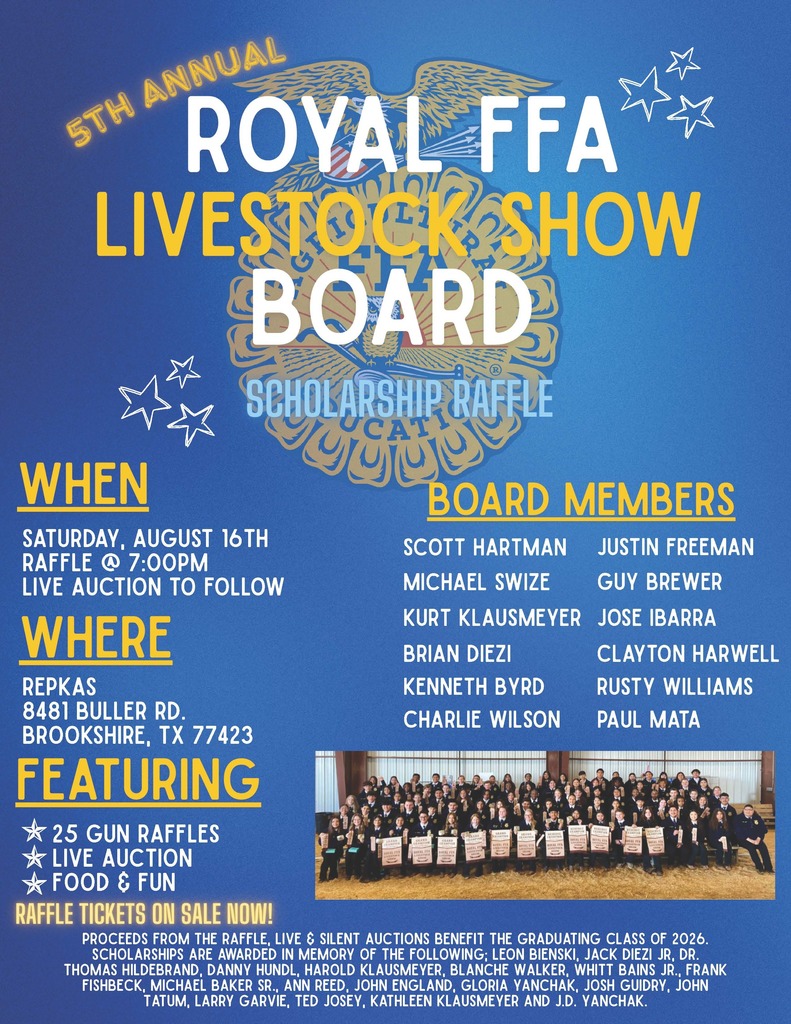 FFA Livestock Show Board Raffle 2025