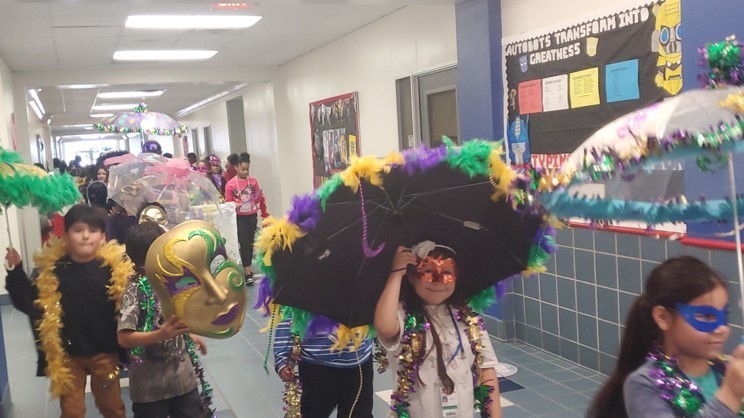 For the 4th year in a row, RHS Band came and graced our hallways with Second Line music as students with decorated umbrellas danced behind them in traditional "SECOND LINE" style.