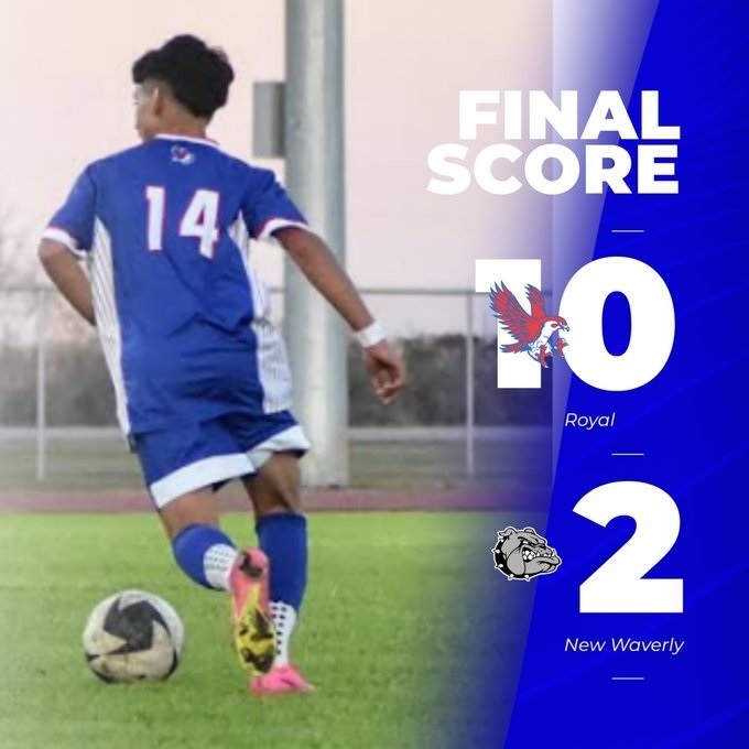 We may be a little biased, but we have the BEST students. Great win last night in the first round of district play! 💙❤️ #WeAreRoyal #FalconPride