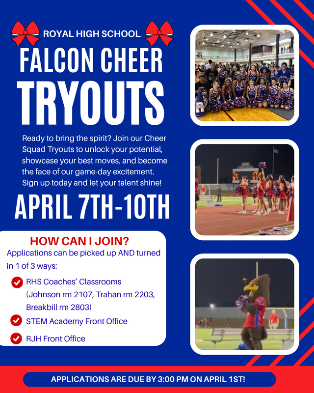 Royal High School Announces Falcon Cheer Tryouts