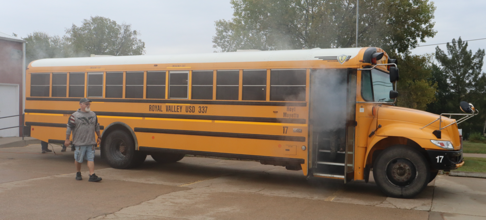 Bus smoke out