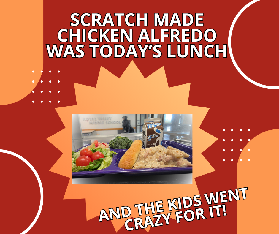 Scratch Made Chicken Alfredo was today’s lunch