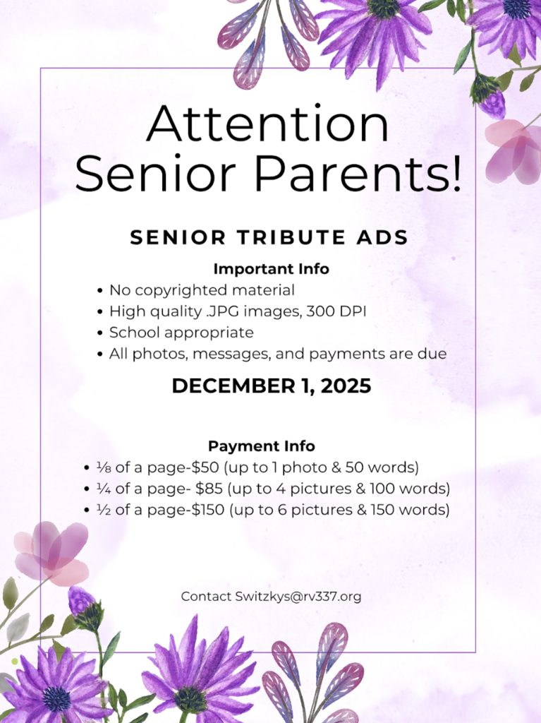 Senior Tribute Ads - Information due December 1st!