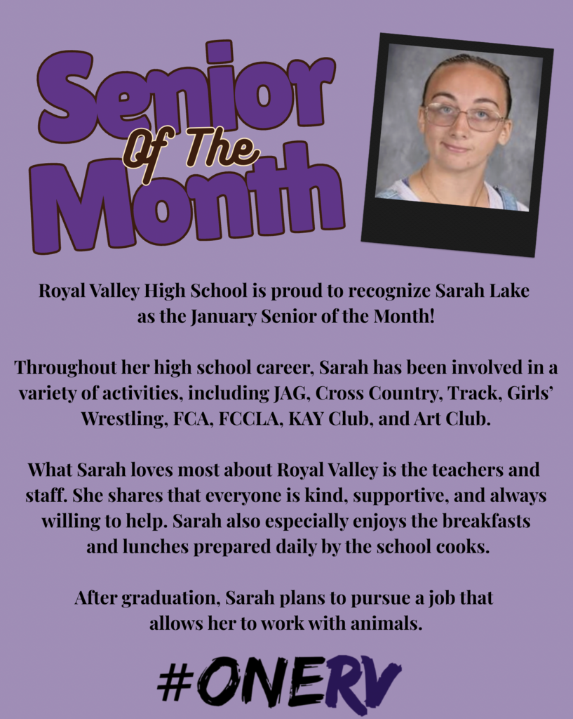 Senior of the Month
