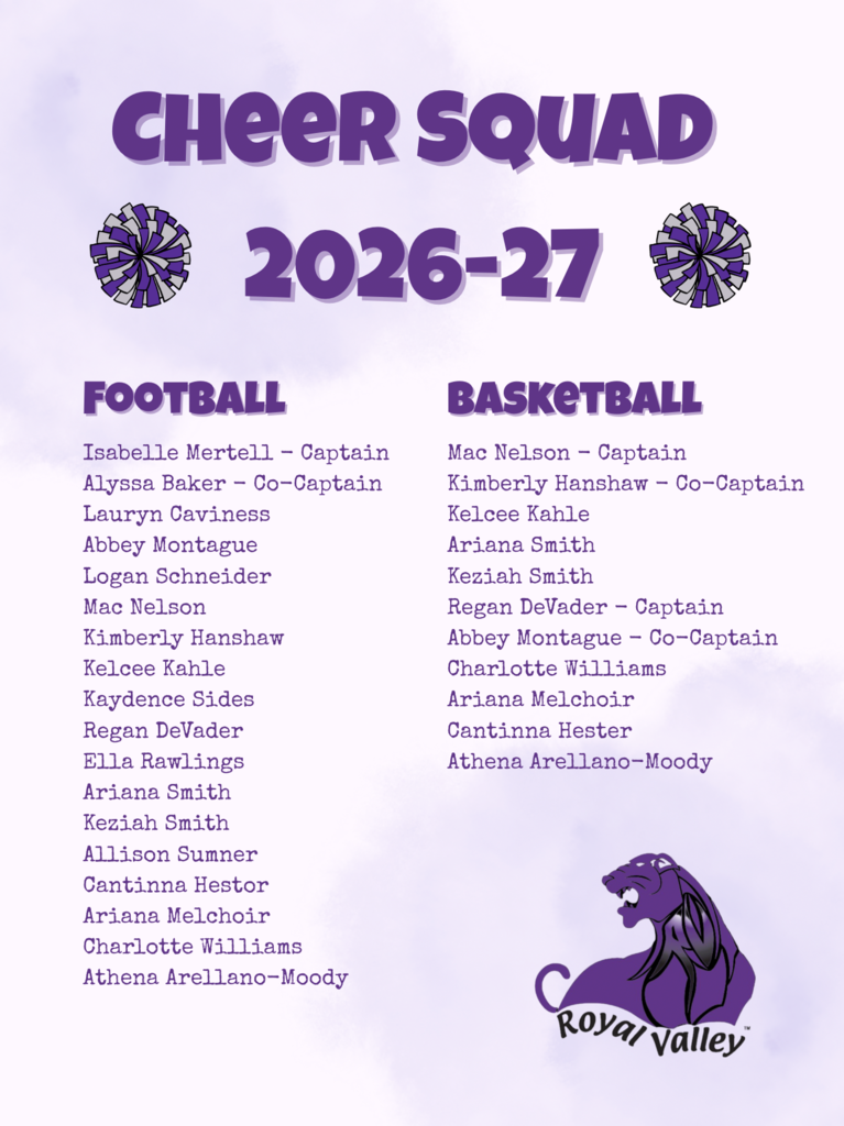 Congratulations to the 2026–2027 RVHS Cheer Squad!