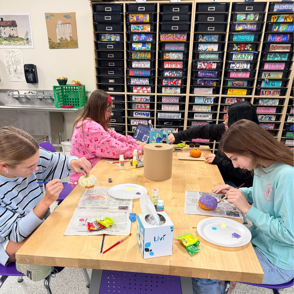 Art Club Pumpkin Painting