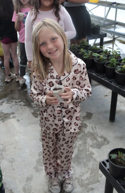 STEM kids planting plants 