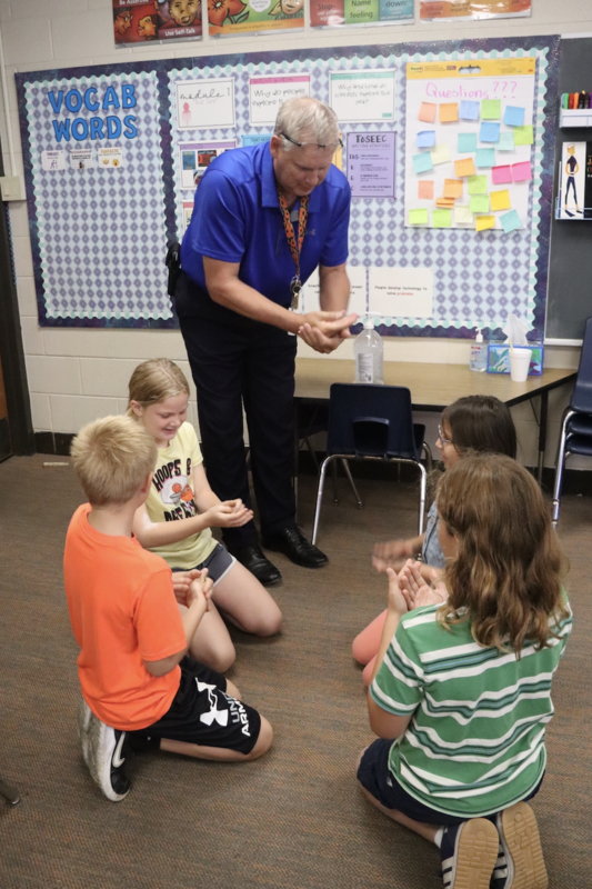 Hand washing lesson