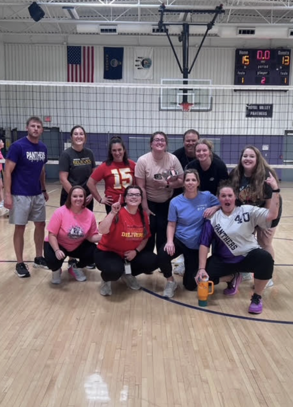 staff vs 8th grade vb