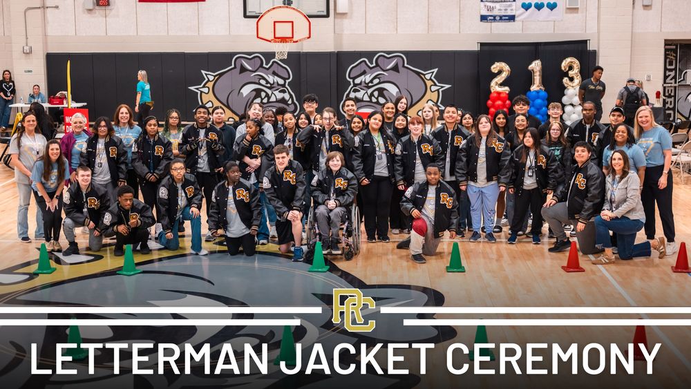 RCHS Students Presenting and Receiving Letterman Jackets at Special Olympics
