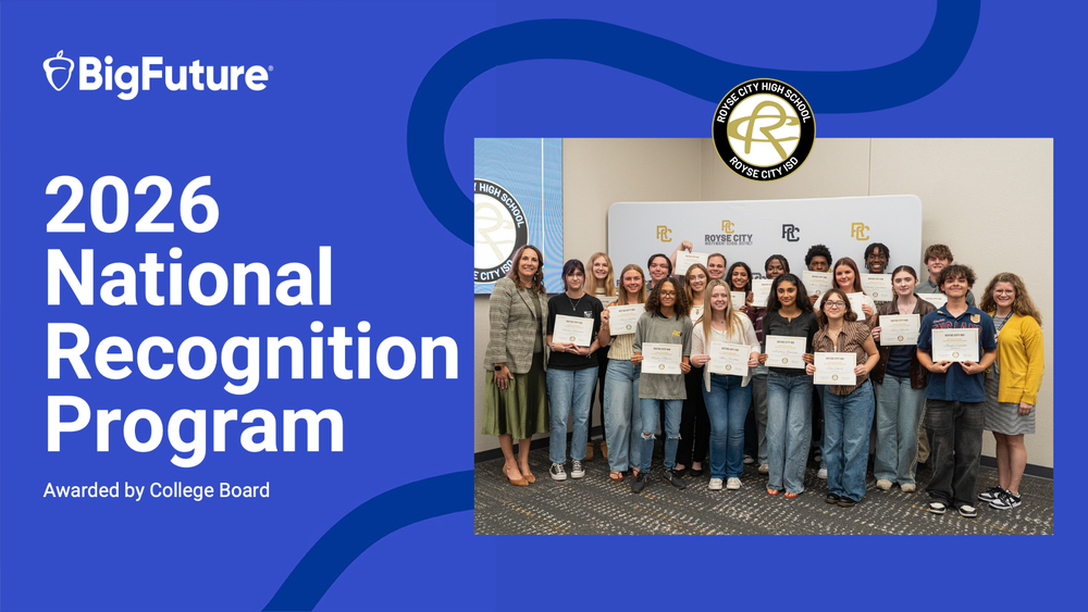 Big Future graphic with group photo of students