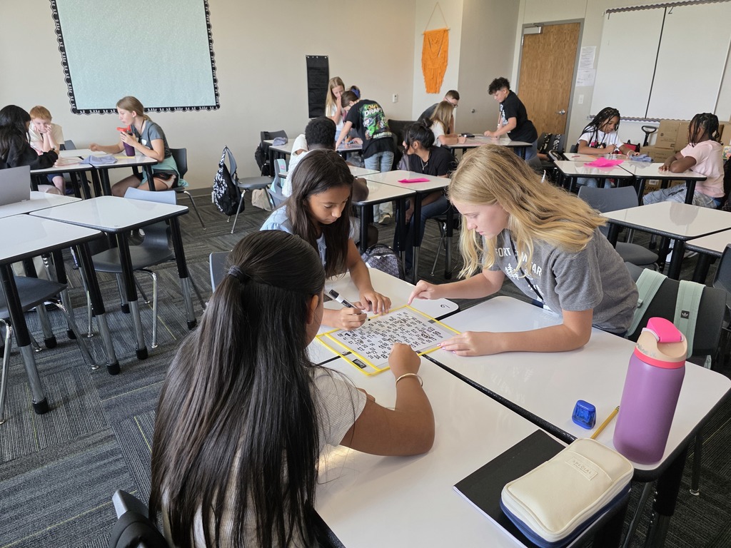 Students were learning how to work in groups