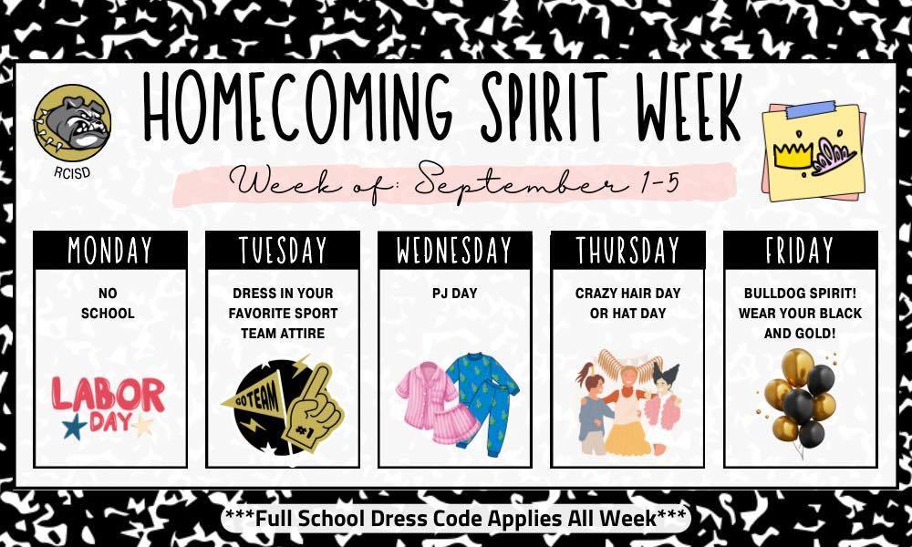 Homecoming spirit dress days