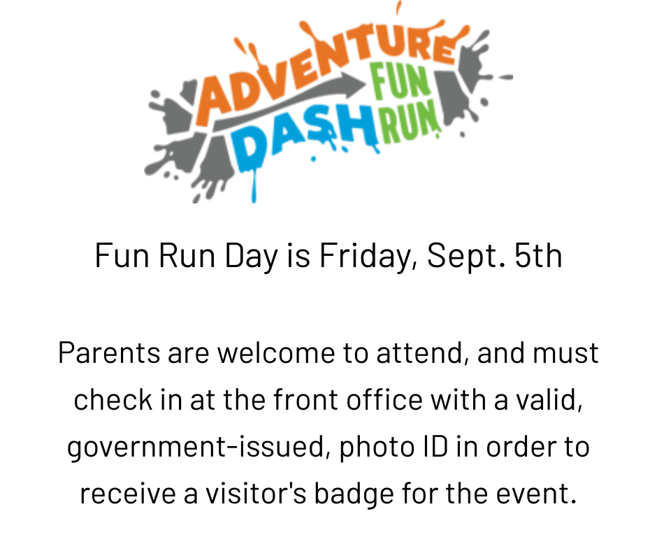 Sept. 5th - Fun Run Day