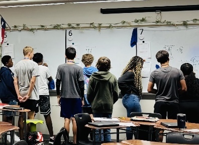 Math class at Ouida Baley = Bulldogs who connect, learn, grow, and succeed