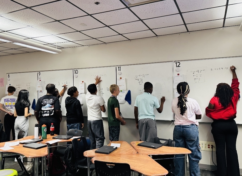 Math class at Ouida Baley = Bulldogs who connect, learn, grow, and succeed