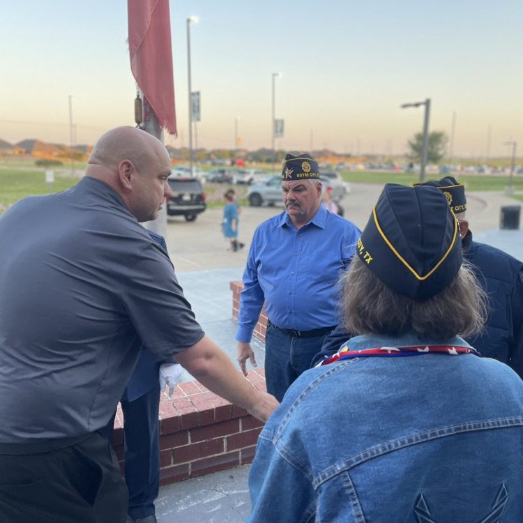 RCHS Principal, Scott Merry, welcomes the American Legion