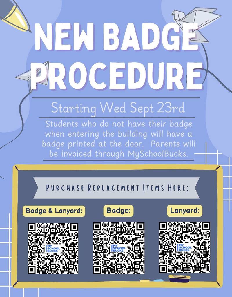 New Badge Procedures & Payment Links