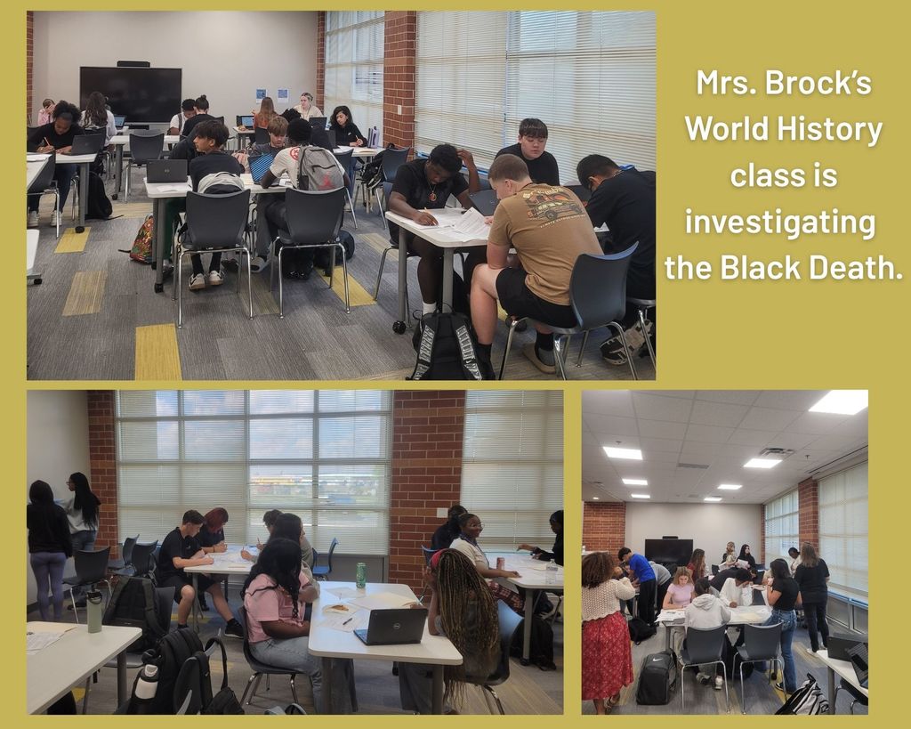 Students learning about the Black Death.