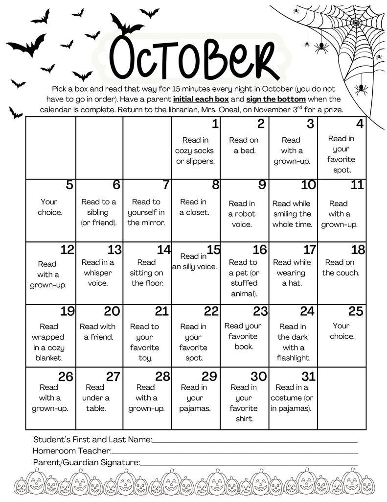October Reading Challenge