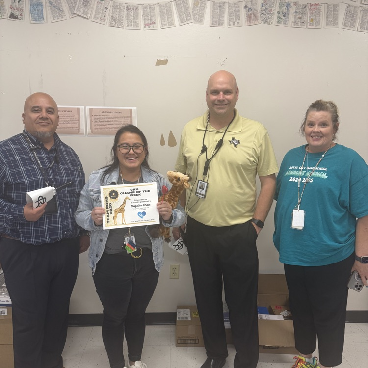CKH Champ of the Week, Mrs. Plata