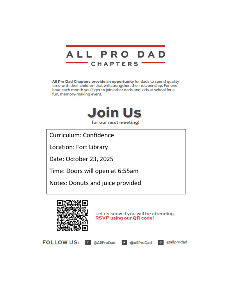 Flyer about All Pro Dads