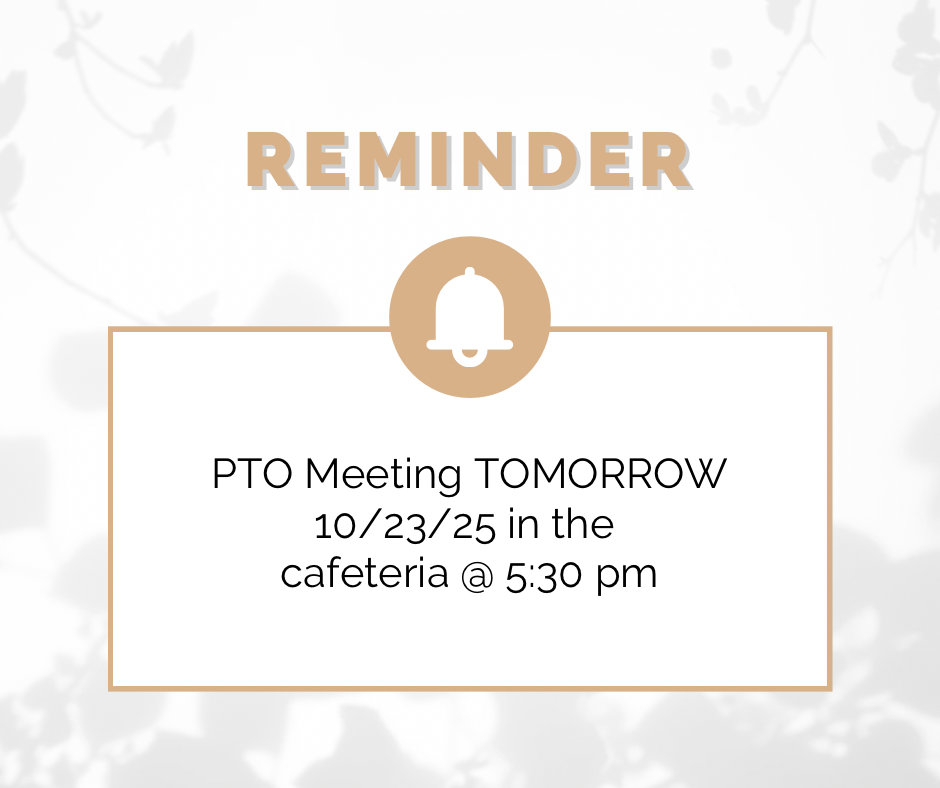 flyer for PTO meeting