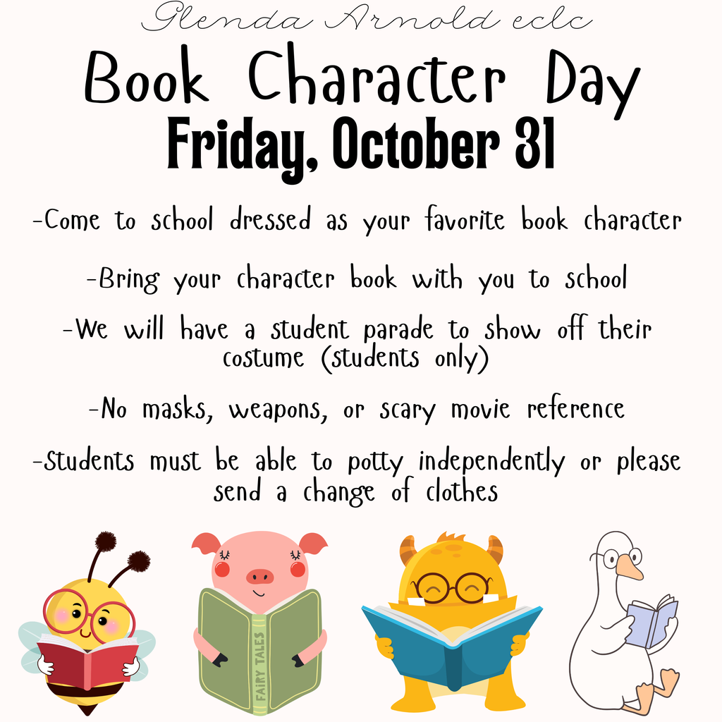 Book Character Day- October 31