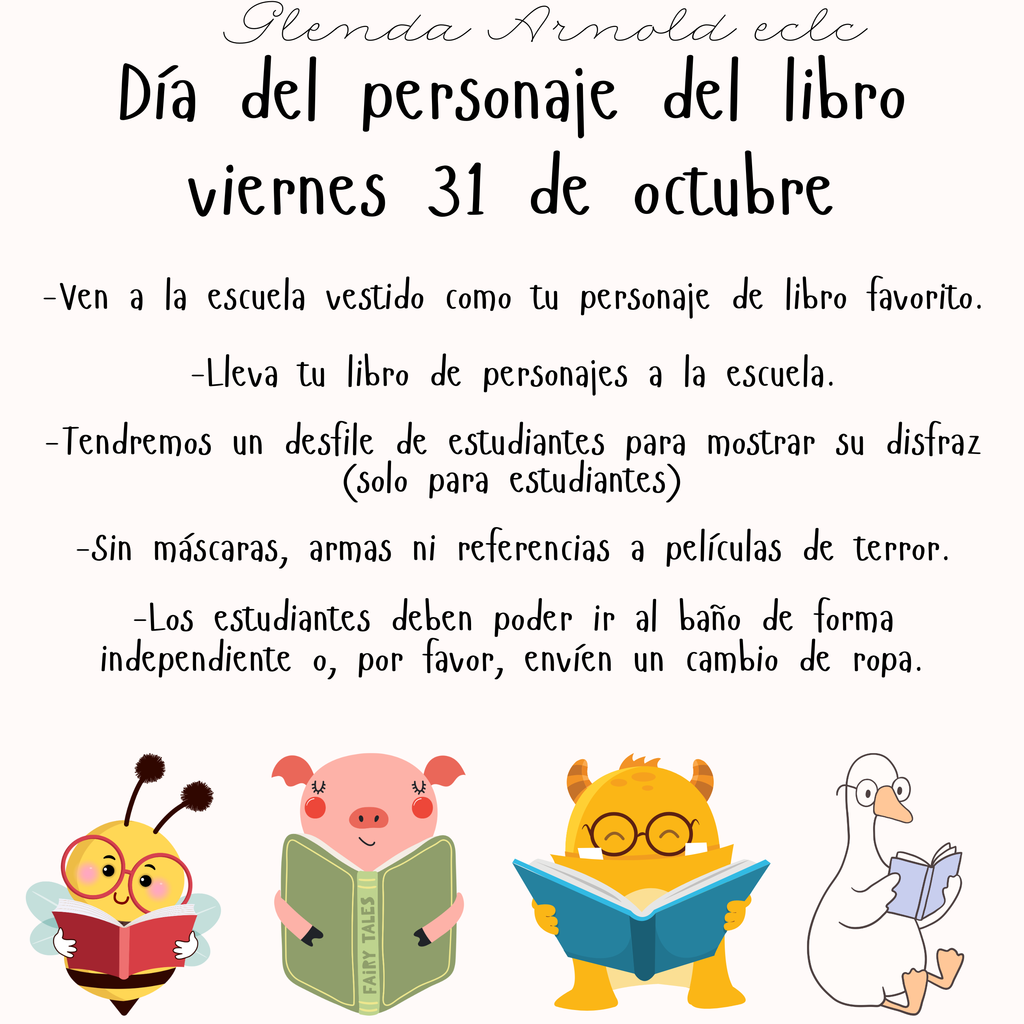 Book Character Day- October 31