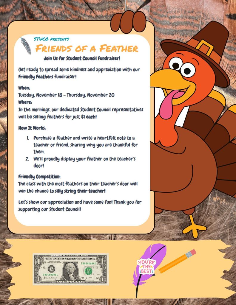 STUCO flyer - friends of a feather fundraiser