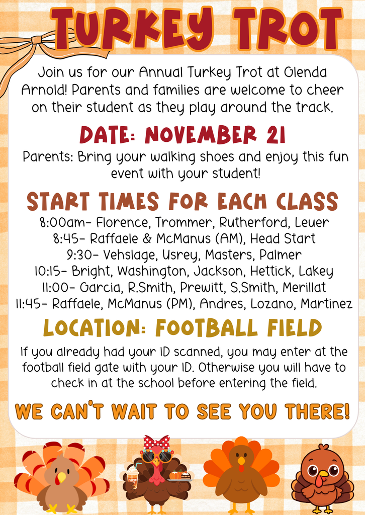 Turkey Trot- November 21