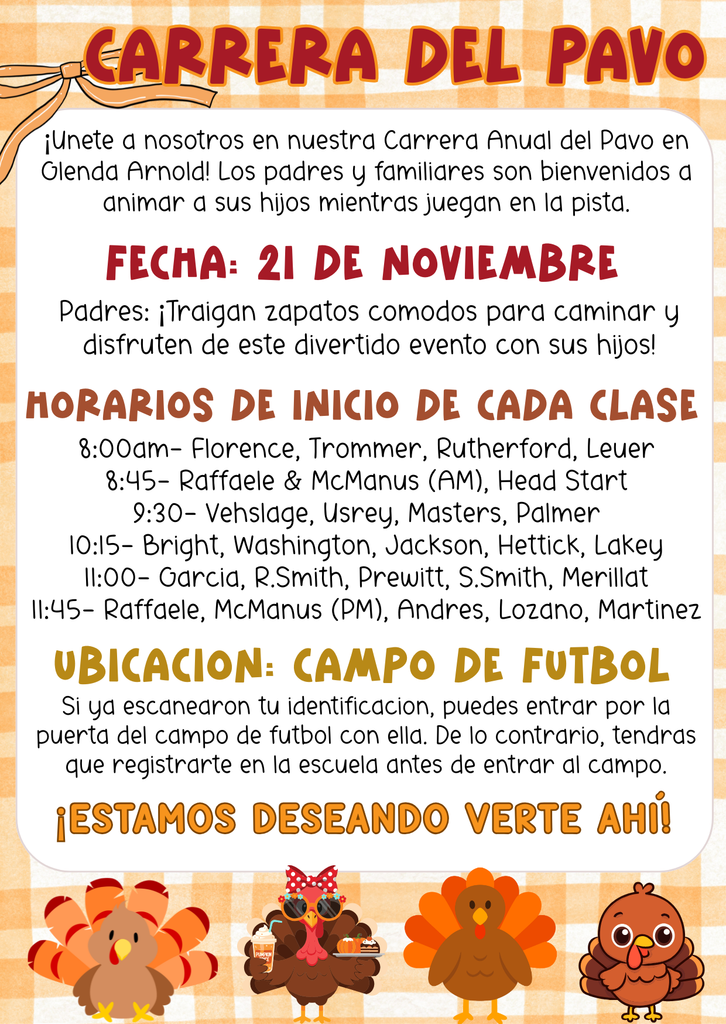 Turkey Trot- November 21