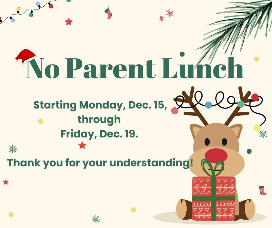 No Lunch Starting Dec 15th Flyer